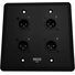 SoundTools WallCAT MX-B Wall Plate with Four XLR 3-Pin Male Connectors (Black)
