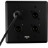 SoundTools WallCAT MX-B Wall Plate with Four XLR 3-Pin Male Connectors (Black)