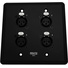SoundTools WallCAT FX-B Wall Plate with Four XLR 3-Pin Female Connectors (Black)