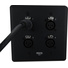 SoundTools WallCAT FX-B Wall Plate with Four XLR 3-Pin Female Connectors (Black)