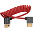 Kondor Blue Coiled Right-Angle High-Speed HDMI Cable (Cardinal Red, 30 to 60cm)