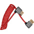 Kondor Blue Coiled Right-Angle High-Speed HDMI Cable (Cardinal Red, 30 to 60cm)