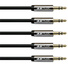 1010music 3.5mm TRS Patch Cable (30cm, 5 Pack)
