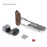 SmallRig 5261 L-Shape Mount Plate with Wooden Handle for FUJIFILM X-M5 (Silver)