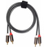 Titan 2 RCA Male to 2 RCA Male Stereo Audio Cable (1m)