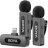 BOYA BY-V2 2.0 Ultracompact 2-Person Wireless Microphone System with Lightning Connector for iOS Devices (2.4 GHz)