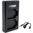 Wasabi Power Dual USB-C Battery Charger for Olympus LI-50B