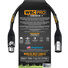 WORLDS BEST CABLES Pro-Quad Balanced XLR Cable with Amphenol XLR Connectors (46cm)