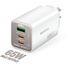 MICRODIA SMARTCube Nano 65W Tri Port GaN Wall Charger (White)
