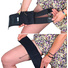 Ursa Thigh Strap with Vertical Pouch with Split End for Wireless Transmitters (Black)