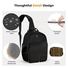 K&F Concept Urban Wander Camera Crossbody Shoulder Backpack (Black, 5L)