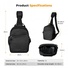 K&F Concept Urban Wander Camera Crossbody Shoulder Backpack (Black, 5L)