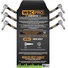 WORLDS BEST CABLES Pro Pedal Guitar Patch Cable (20cm, Right-Angle, 3-Pack)