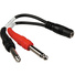 Hosa YMP-434 Stereo Mini (3.5mm) Female to 2x 1/4" Mono Male Y-Cable - 6"