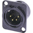 Neutrik NC4MD-L-B-1 Male Receptacle Connector (4-Pole)