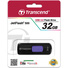 Transcend 32GB JetFlash 500 USB 2.0 Flash Drive (Black, Purple Slider)