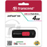 Transcend 4GB JetFlash 500 USB 2.0 Flash Drive (Black, Red Slider)