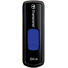 Transcend 64GB JetFlash 500 USB 2.0 Flash Drive (Black, Navy Blue Slider)