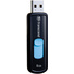 Transcend 8GB JetFlash 500 USB 2.0 Flash Drive (Black, Blue Slider)