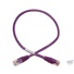 DYNAMIX 2M Cat6 UTP Cross Over Patch Lead with Label - Slimline Snagless Molding (Purple)