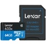 Lexar 64GB High-Performance UHS-I microSDXC Memory Card with SD Adapter