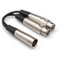 Hosa YXF-101.5 XLR Male to Dual XLR Female Audio Y-Cable (18")