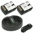 Wasabi Power Battery and Dual USB Charger for Panasonic DMW-BLF19 (2-Pack)
