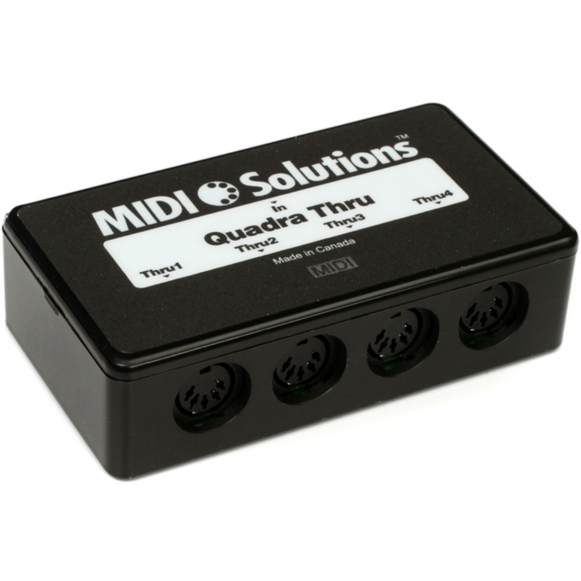 MIDI Solutions Quadra Thru 1-in 4-out MIDI Through Box