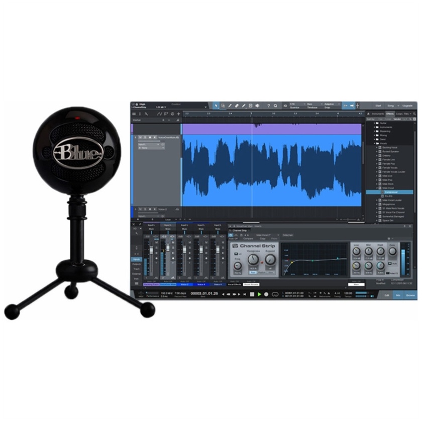 Blue Snowball Studio USB All-In-One Vocal Recording System (Gloss Black)