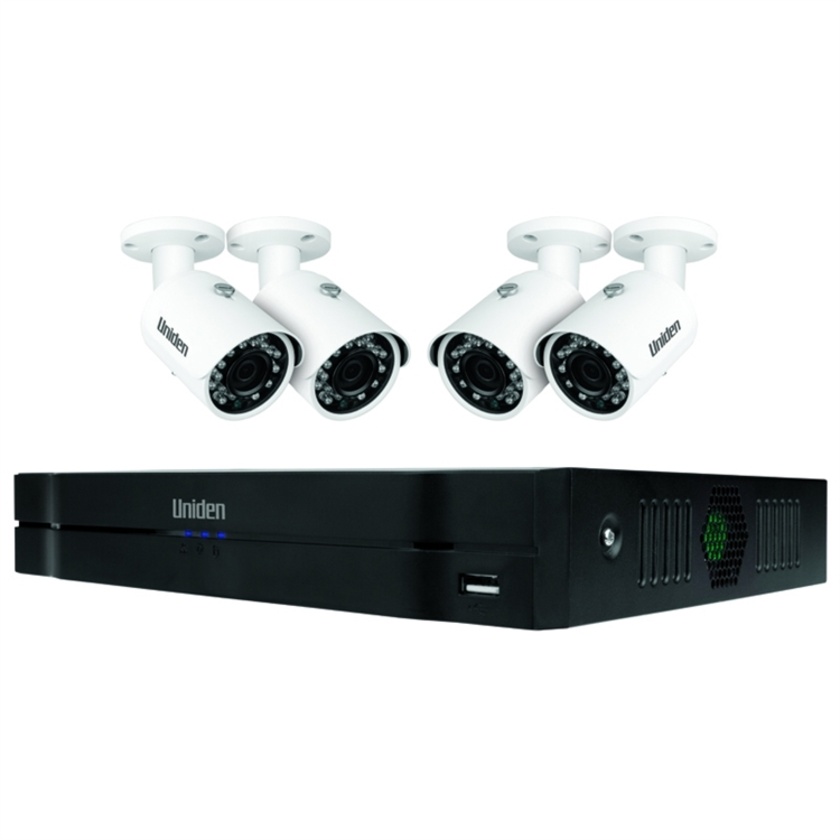Uniden Guardian NVR Full HD+ Security System with 4x Weatherproof 1080p (2MP) Cameras