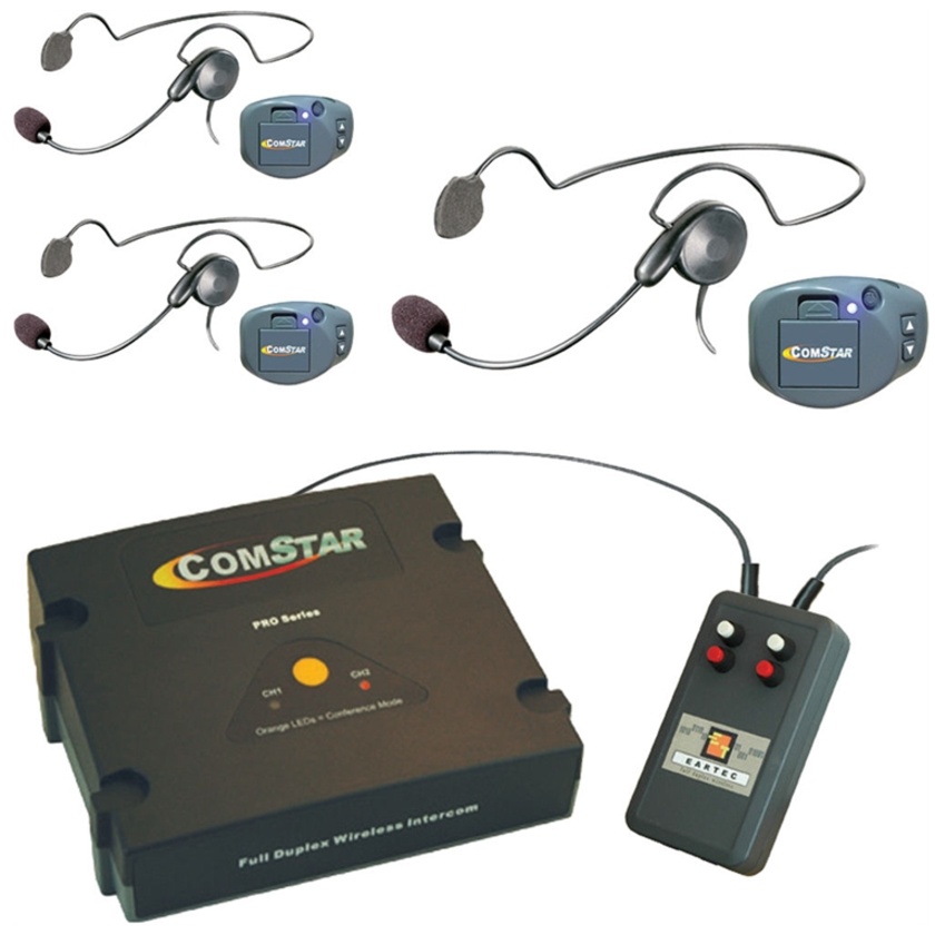 Eartec CPCYXTPLUS-3 XT-Plus Com-Center with 3 COMPAK Headsets