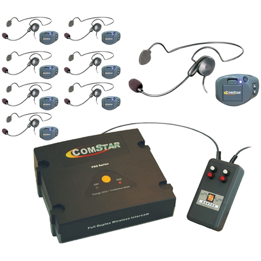 Eartec CPCYXTPLUS-8 XT-Plus Com-Center with 8 COMPAK Headsets