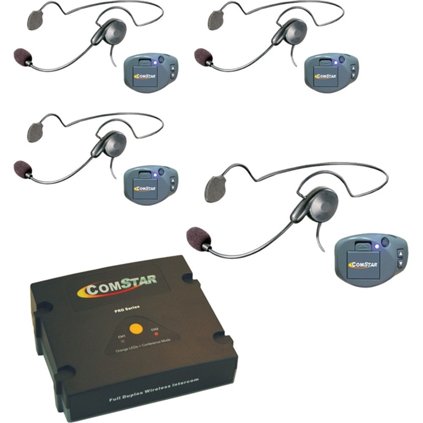 Eartec CPKCYB-4 ComPAK Com-Center and Cyber Headset System (4 Piece)