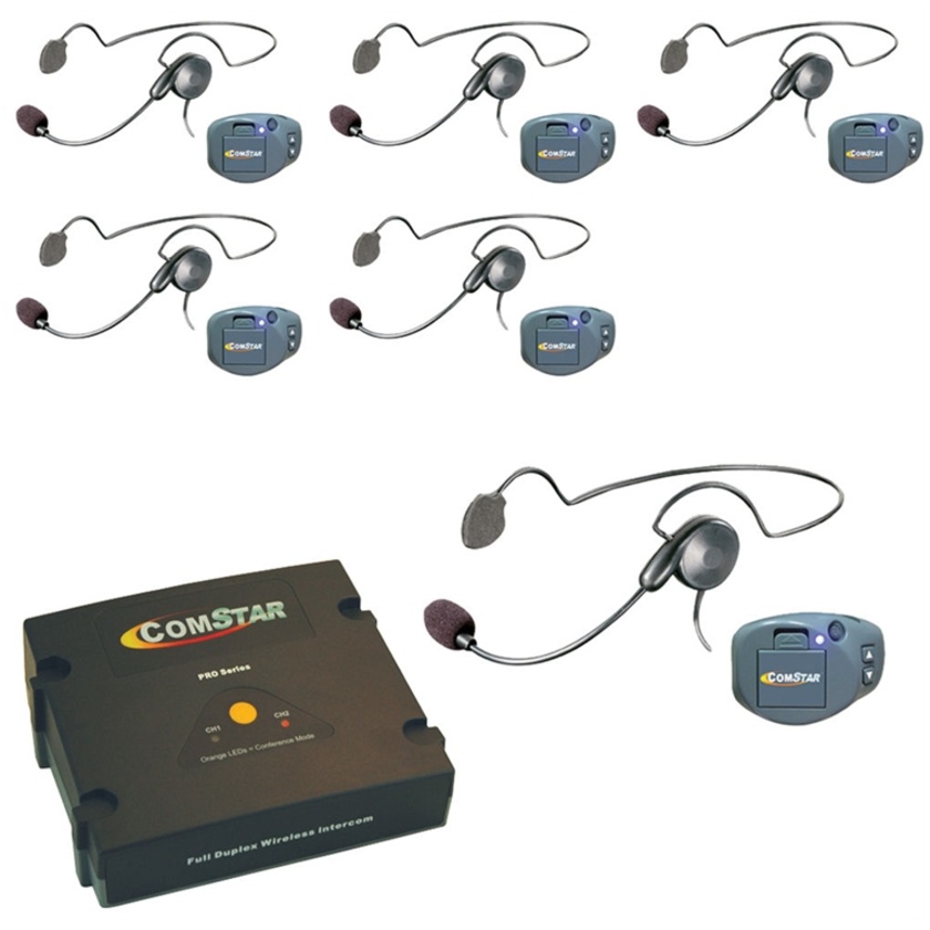 Eartec CPKCYB-6 ComPAK Com-Center and Cyber Headset System (6 Piece)