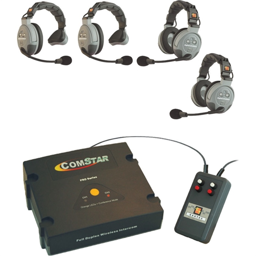 Eartec CSXTPLUS-4 XT-Plus Com-Center with Interface and 4 COMSTAR Headsets
