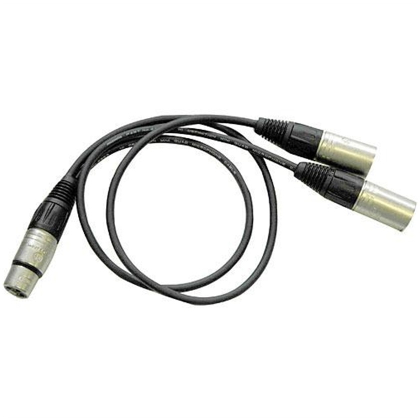 Eartec TCSSP3 XLR Female to 2 XLR Male Splitter Cable for TCS Intercoms