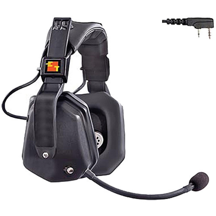 Eartec UDKW3300SH Ultra Double Headset with 2-Pin Shell Mount PTT Connector for Kenwood 2-Way Radios
