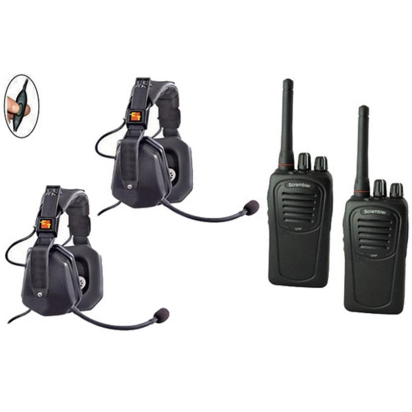 Eartec UDSC2000IL 2-User SC-1000 Two-Way Radio with Ultra Double Inline PTT Headsets