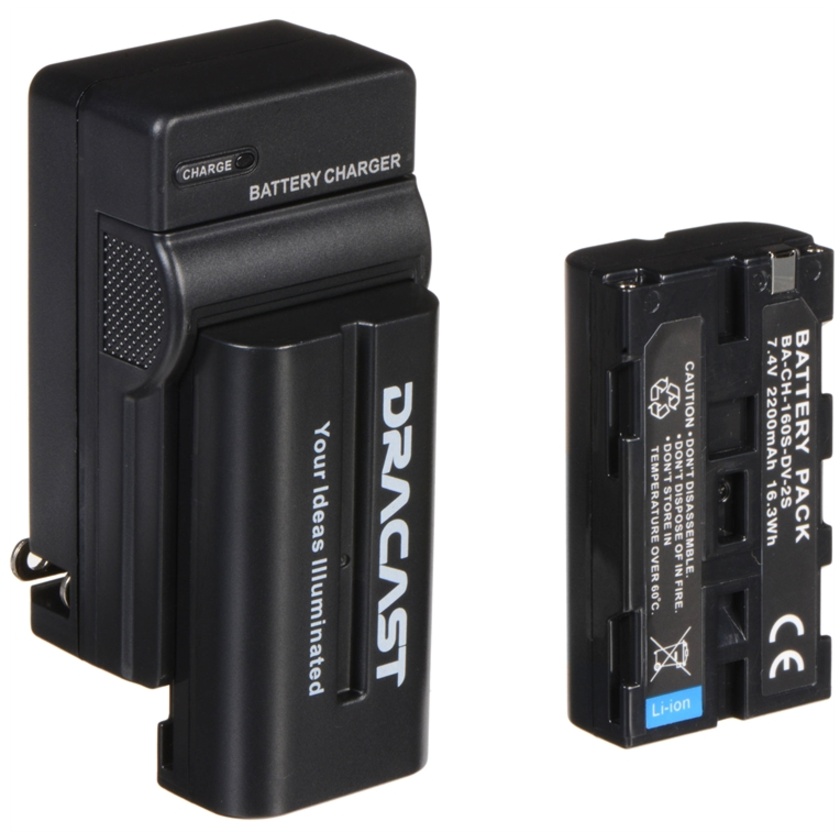 Dracast 2x NP-F 2200mAh Batteries and Charger Kit