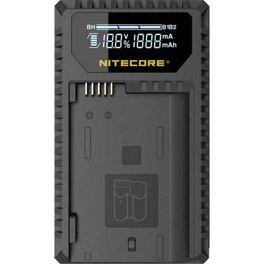 Nitecore UNK1 Dual-Slot USB Travel Charger for Nikon EN-EL14, EN-EL14a, and EN-EL15 Batteries