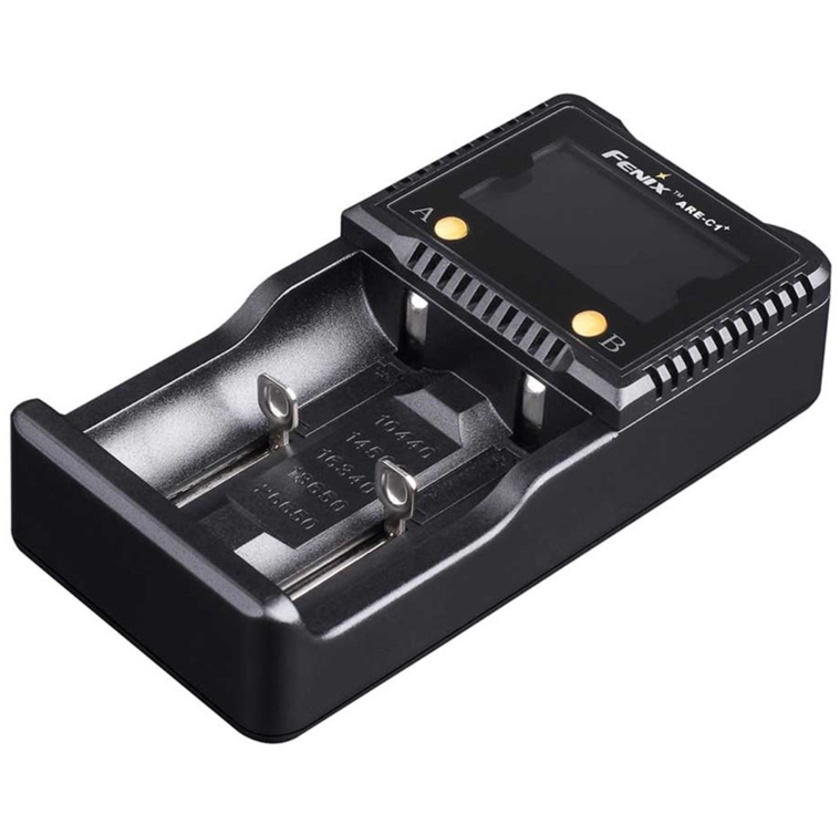 Fenix Flashlight ARE-C1+ Dual-Channel Smart Charger Plus for Li-Ion, NiMH, and Ni-Cd Batteries