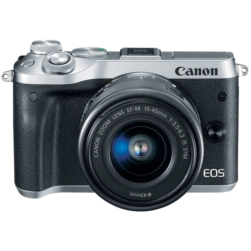 Canon EOS M6 Mirrorless Digital Camera with 15-45mm Lens (Silver)