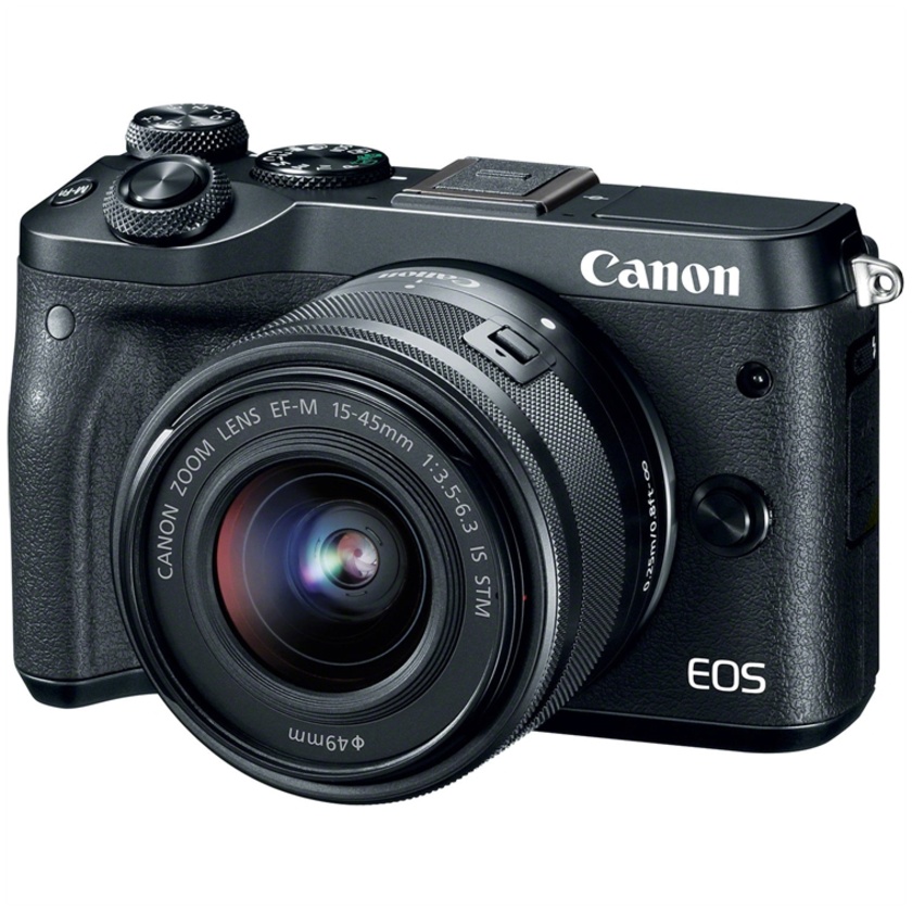 Canon EOS M6 Mirrorless Digital Camera with 15-45mm Lens (Black)
