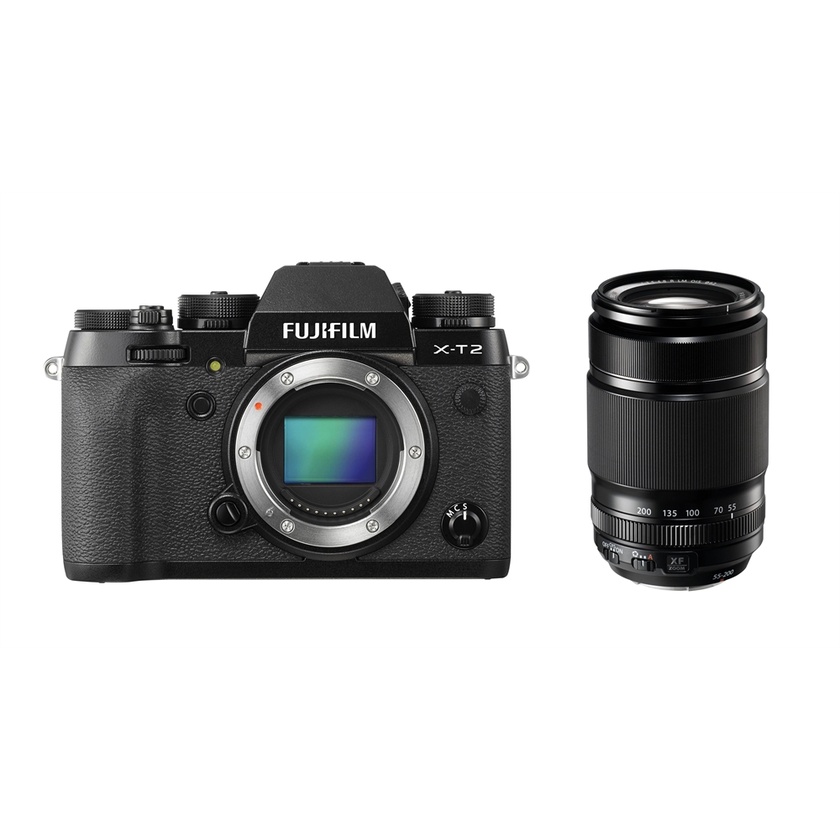 Fujifilm X-T2 Mirrorless Digital Camera with XF 55-200mm f/3.5-4.8 R LM OIS Lens
