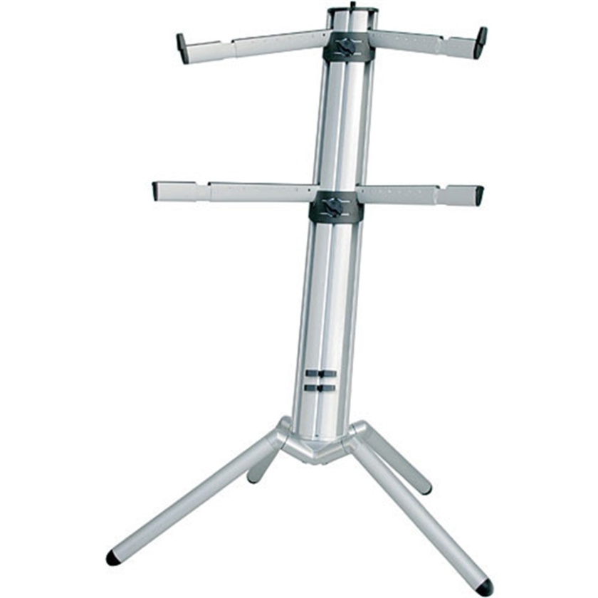 K&M 18860 Spider-Pro Double-Tier Keyboard Stand (Silver)