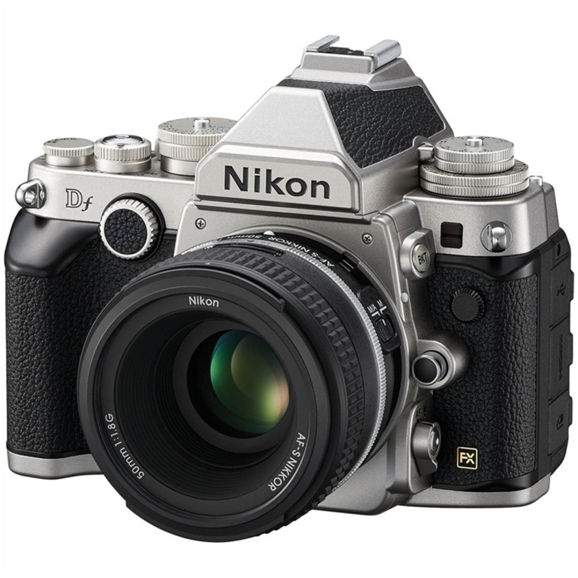 Nikon Df DSLR Camera with 50mm f/1.8 Lens (Silver)
