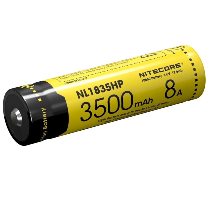 Nitecore NL1835HP High Performance Protected Li-Ion Battery (3.6V, 3500mAh, 8A)