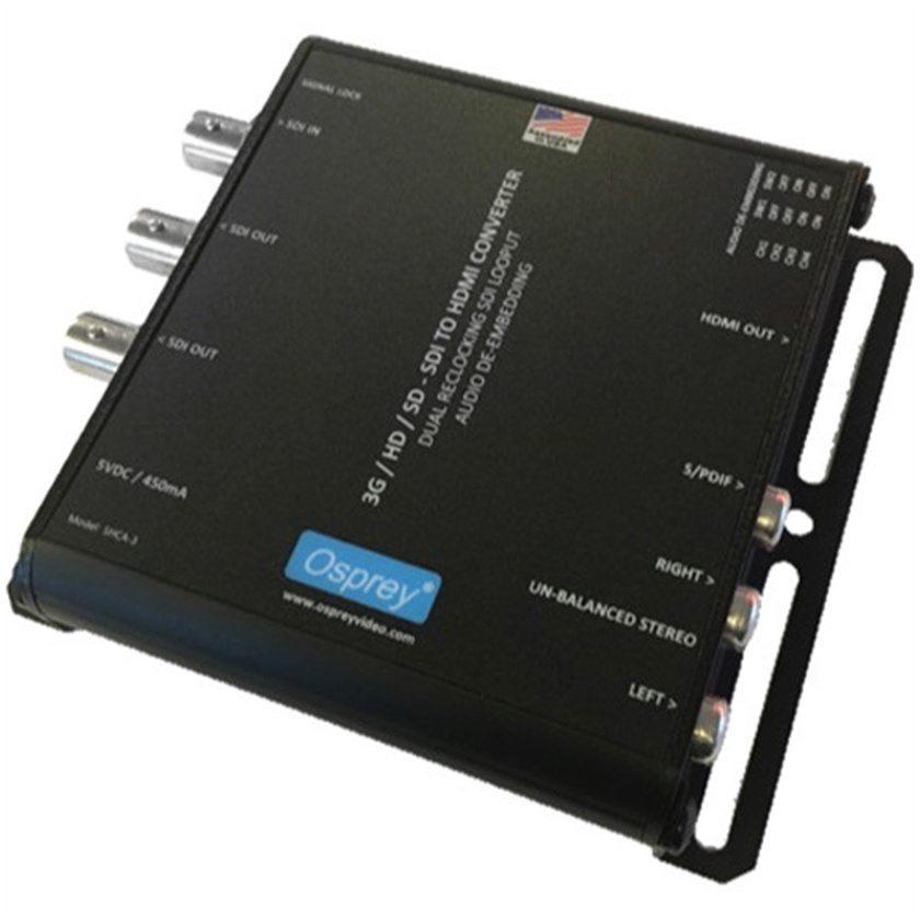 Osprey SHCA-3 3G-SDI to HDMI Converter with Audio De-Embedding and SDI Loopouts
