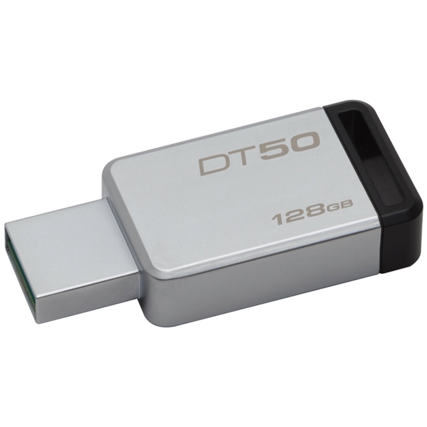 Kingston 128GB Datatraveler DT50 USB 3.0 Flash Drive (Black)