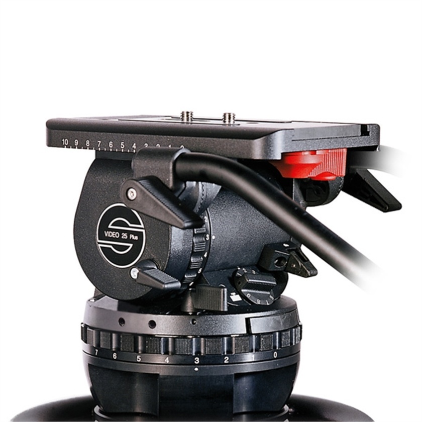 Sachtler VIDEO 25 PLUS FB Fluid Head (Flat Base) - Supports 5-36 kgs